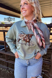 BLUE Lomita Longhorn Pullover
