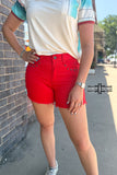 RED- Shenandoah Stud Shorts