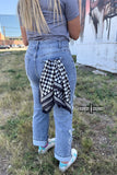 SMALL Black Checkered Out Wild Rag/ Scarf