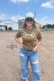 BROWN Leopard Bit Tee