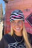 WHITE Zebra Bit Beanie